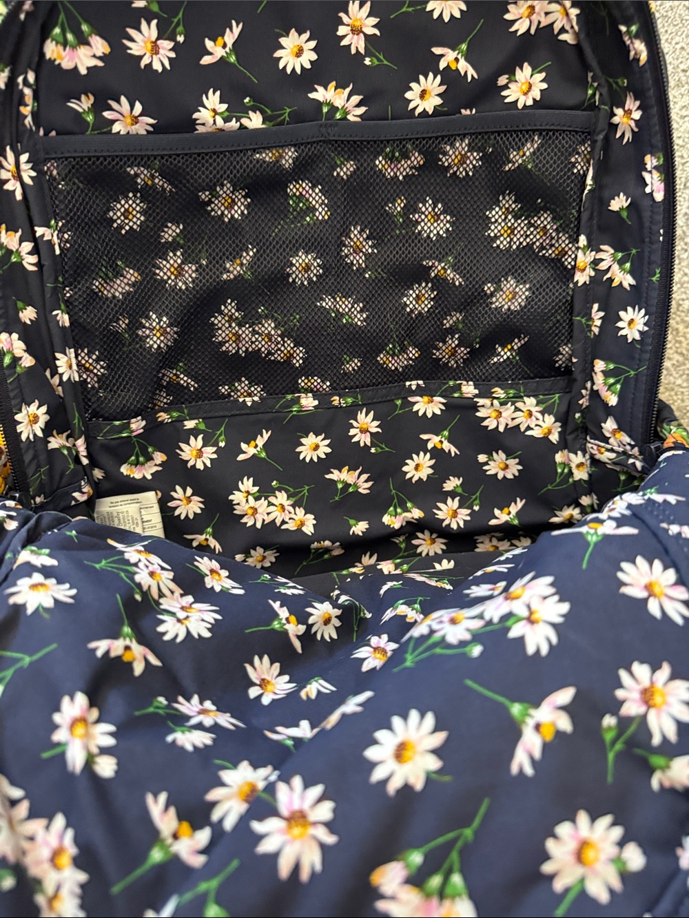 Vera Bradley 4 piece backpackset Sunflower Quilted Backpack in Black and Yellow - Picture 2 of 10